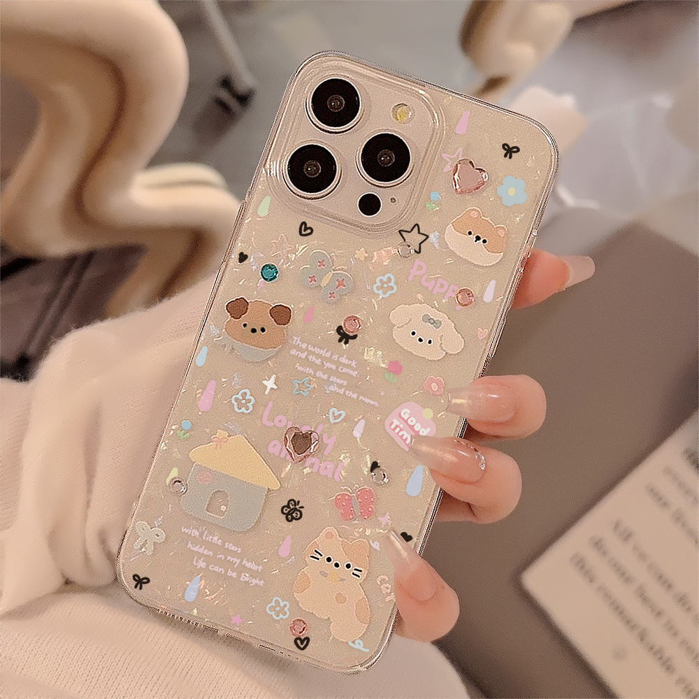 Phone Cases Cute Iphone 13 - Cute Cartoon Puppy Shell Pattern Phone