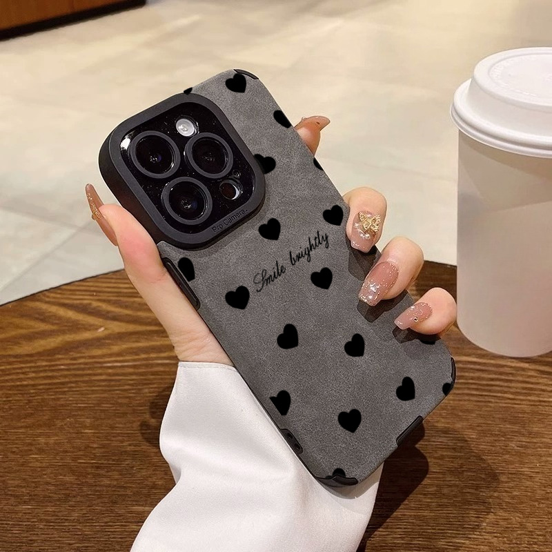 Phone Cases Luxury - New Luxury Black Love Heart Phone
