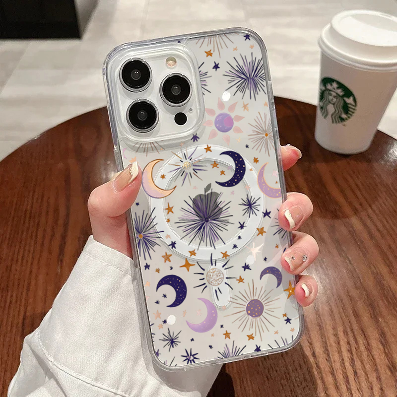 Phone Cases Unique - Romantic Sun Moon Stars Phone Case