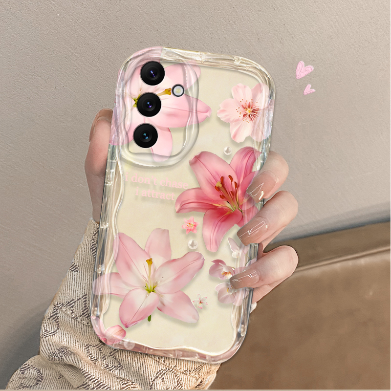 Beautiful Pink Lily Pattern Ph - Phone Cases For Samsung A14 ulasan dan harga