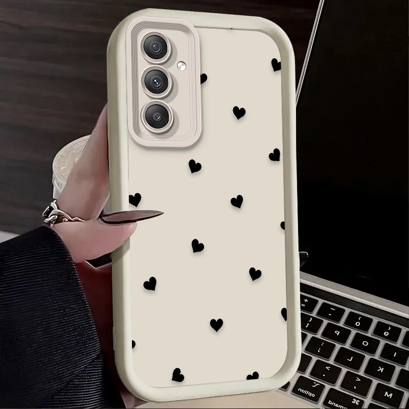 Black Love Heart Bowknot Case  - Phone Cases For Samsung A14 ulasan dan harga