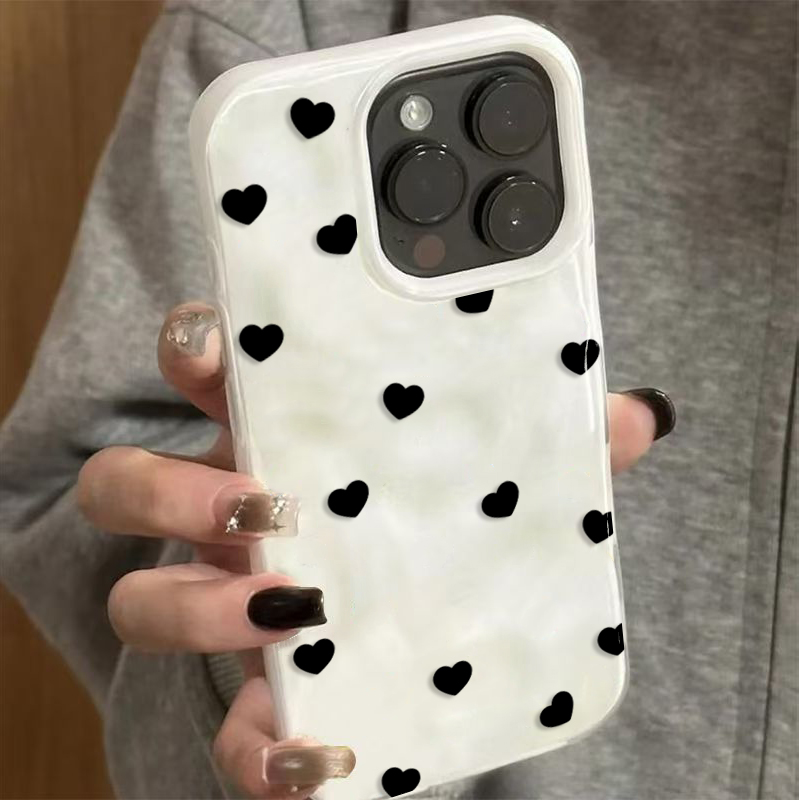 Aesthetic Cute Black Heart Sho - Phone Cases Cute Iphone 13 ulasan dan harga