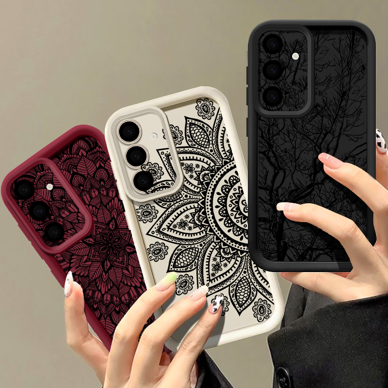Retro Flower Totem Pattern Cas - Phone Cases For Samsung A14 ulasan dan harga