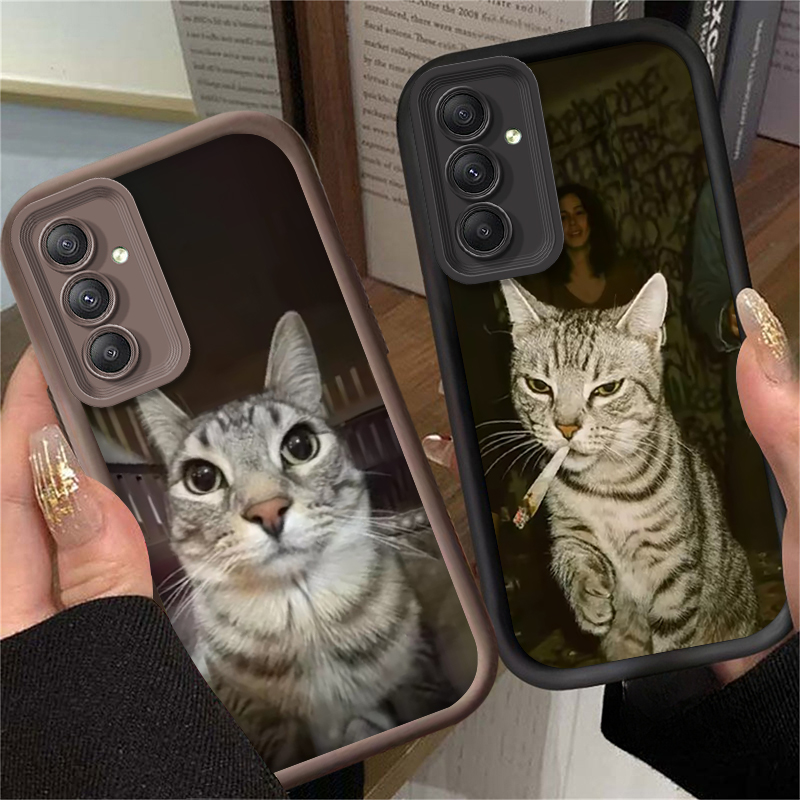 Trendy Cat Smoking Phone Case  - Phone Cases For Samsung A14 ulasan dan harga