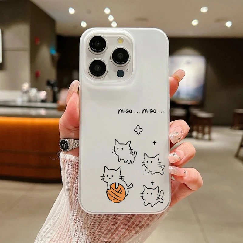 Cute Black Cat Pattern Phone C - Phone Cases Cute Iphone 13 ulasan dan harga