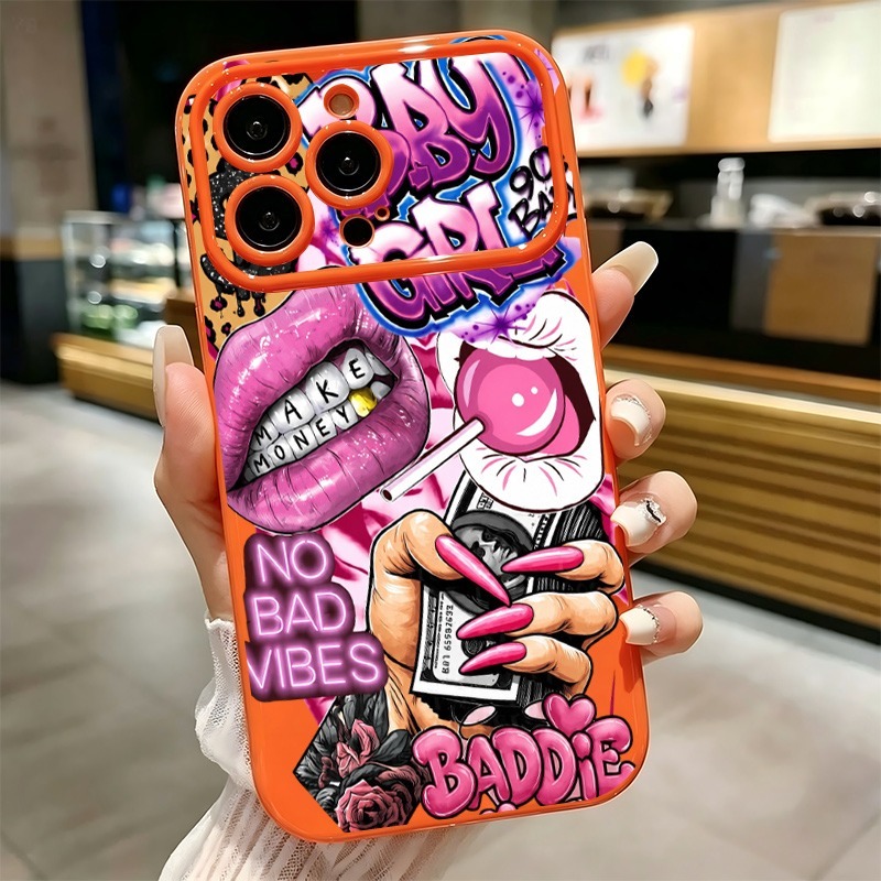 Hip Hop Pink Lips Baby Girl Gr - Phone Cases Unique ulasan dan harga