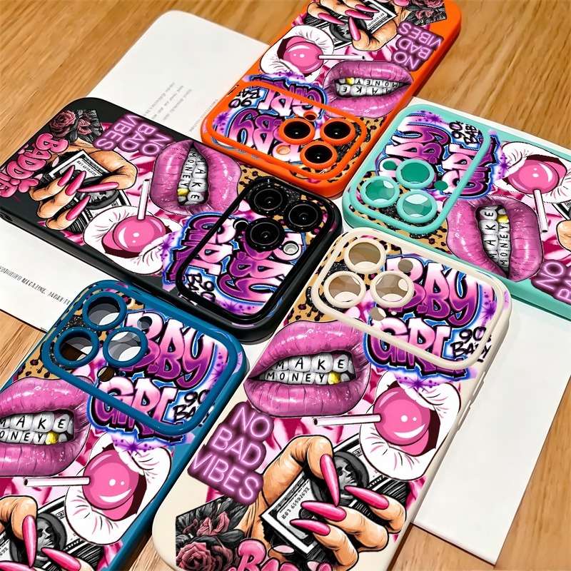 Hip Hop Pink Lips Baby Girl Gr - Phone Cases Unique ulasan dan harga
