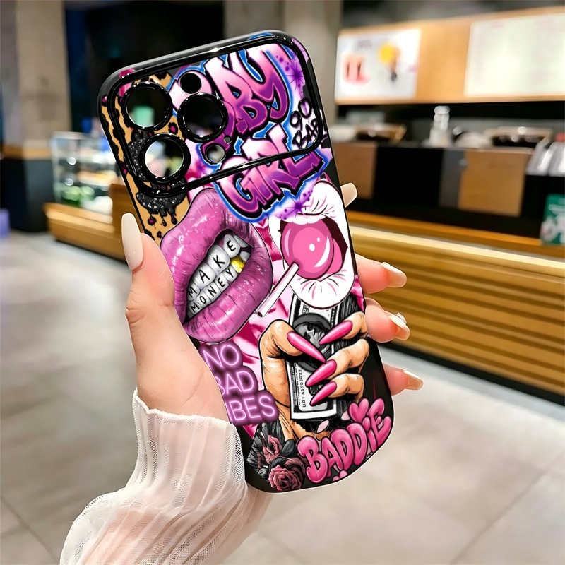 Hip Hop Pink Lips Baby Girl Gr - Phone Cases Unique ulasan dan harga