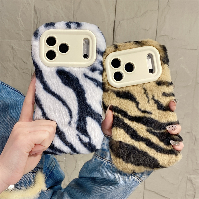 Luxury Zebra Pattern Fluffy Pl - Phone Cases Luxury ulasan dan harga