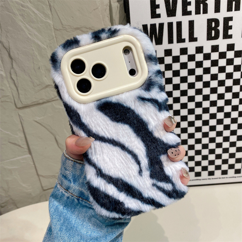 Luxury Zebra Pattern Fluffy Pl - Phone Cases Luxury ulasan dan harga