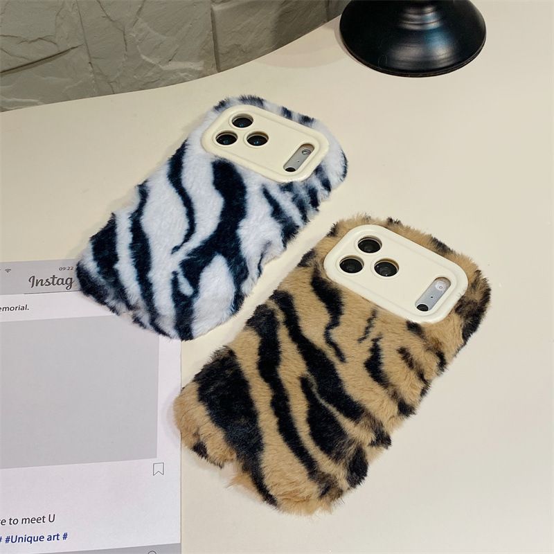 Luxury Zebra Pattern Fluffy Pl - Phone Cases Luxury ulasan dan harga