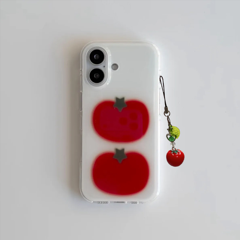Korean Ins Two Ted Tomato Cart - Cute Anime Case ulasan dan harga