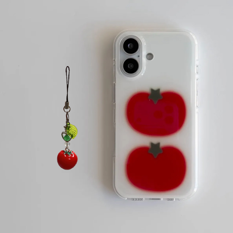 Korean Ins Two Ted Tomato Cart - Cute Anime Case ulasan dan harga