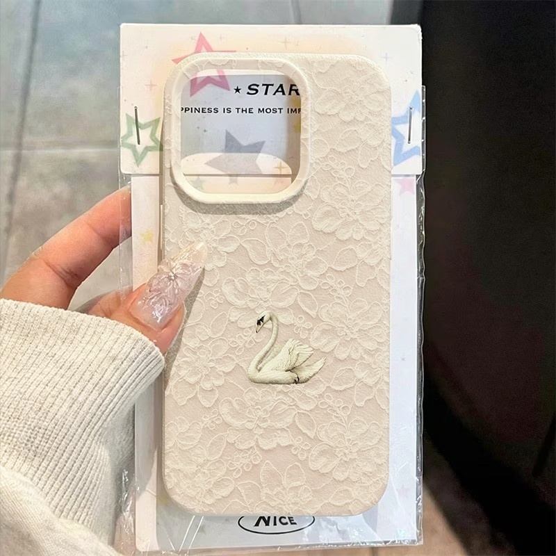 Lace Swan Pattern Lychee Textu - Apple Iphone 15 ulasan dan harga