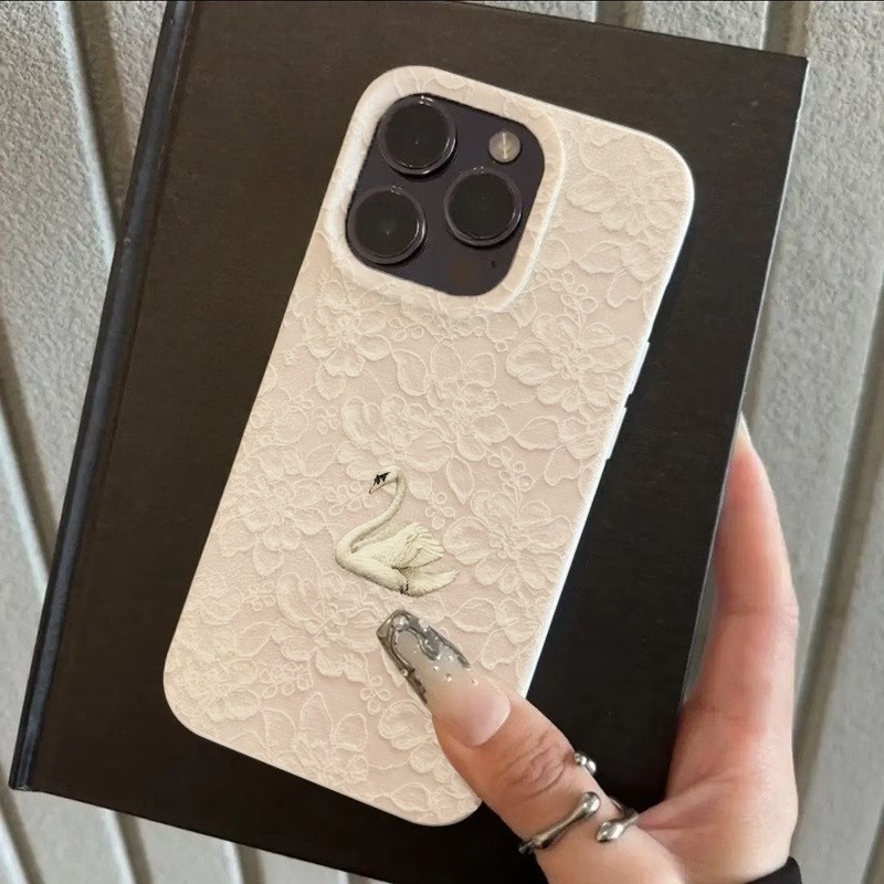 Lace Swan Pattern Lychee Textu - Apple Iphone 15 ulasan dan harga