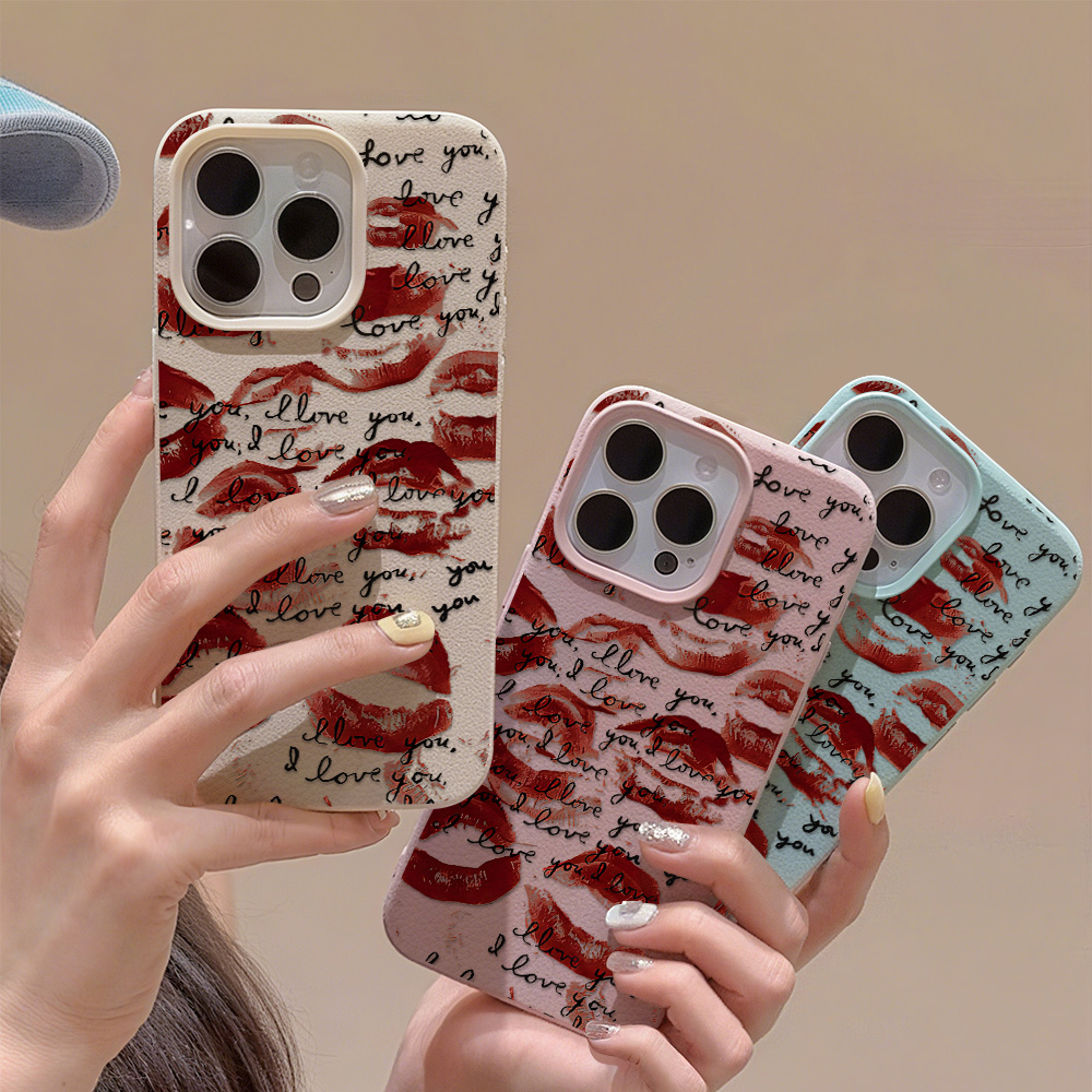 Bright Red Lips Leather Phone  - Phone Cases Unique ulasan dan harga